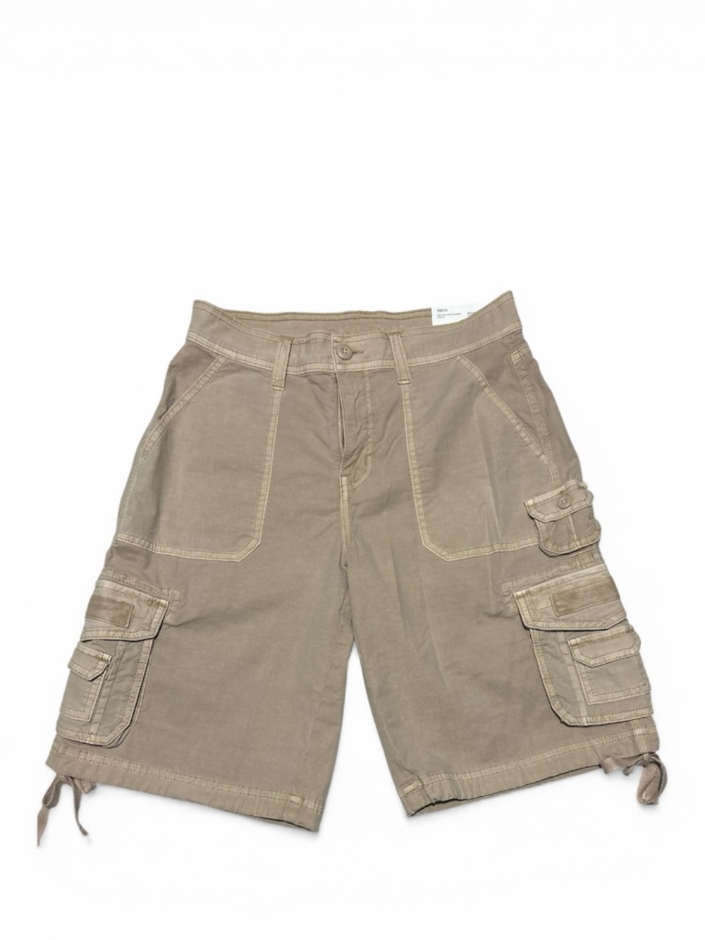 AE Womens High Rise Baggy Cargo Shorts in Taupe Classic Utility Style Size00 24W
